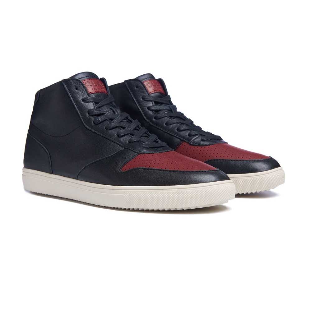 Mens Clae Los Angeles Leather High Top Sneakers Size 12 Fits Like A 11.5 US